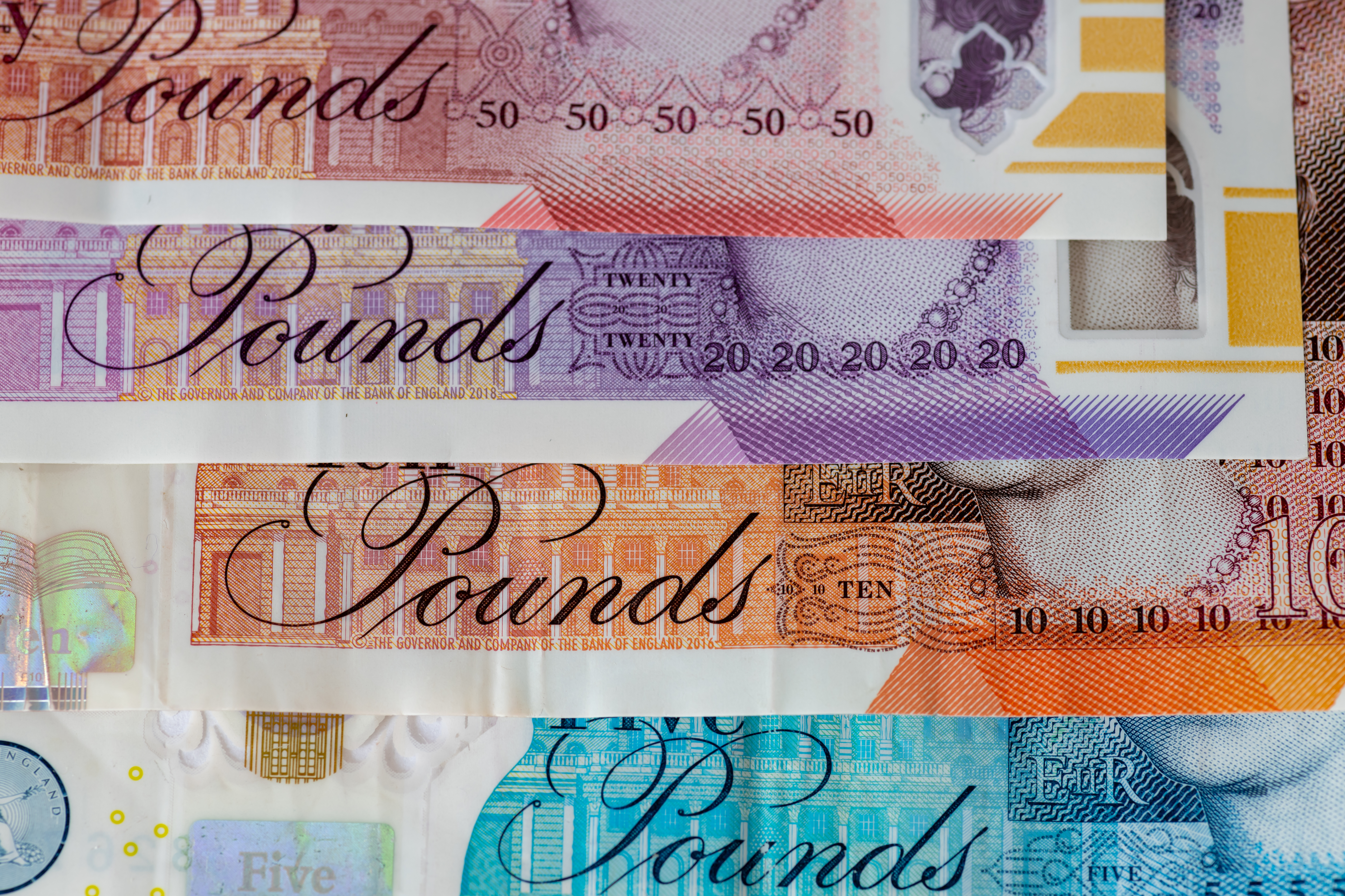British bank notes