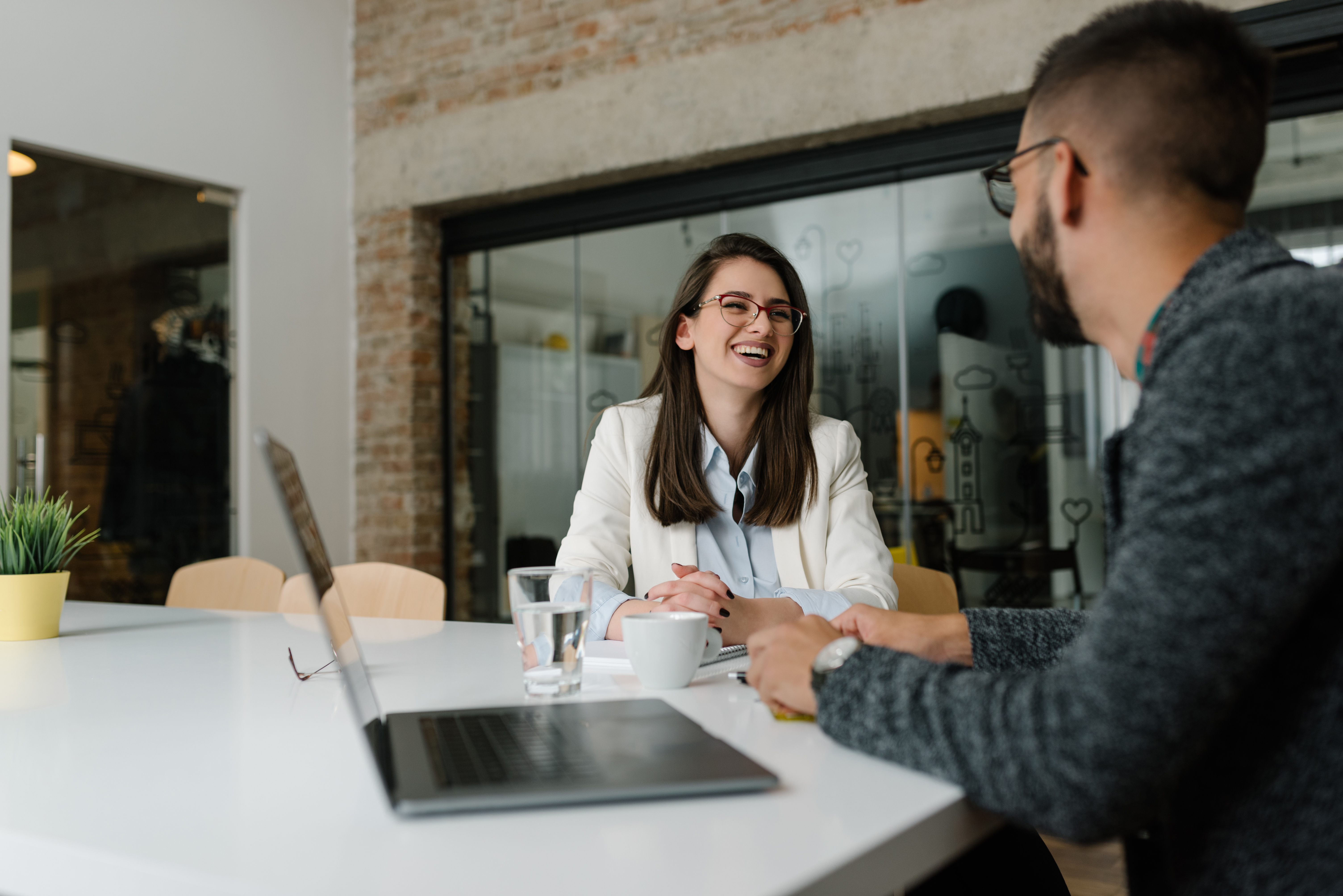 Person on first day at new job