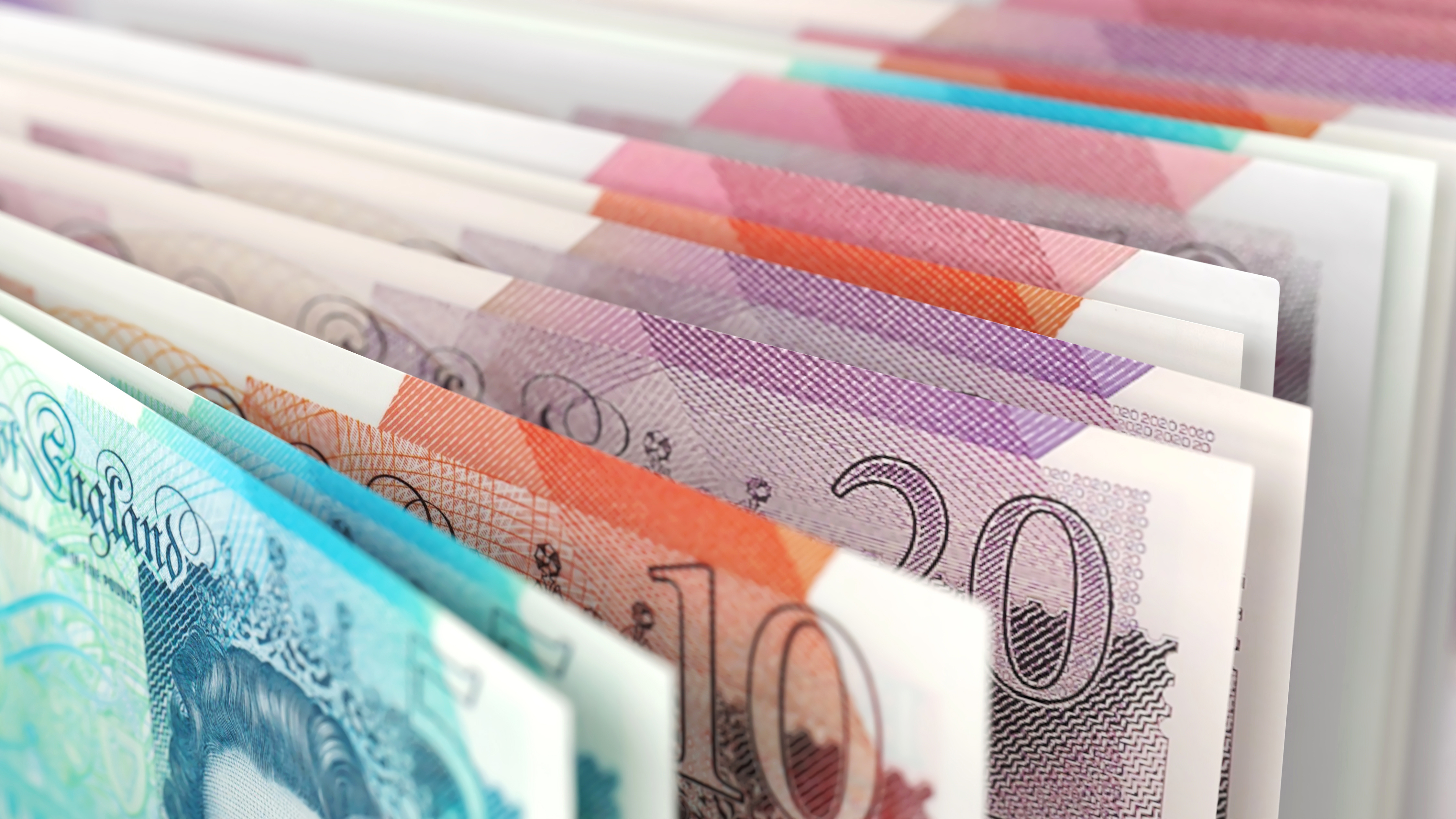 A selection of British bank notes