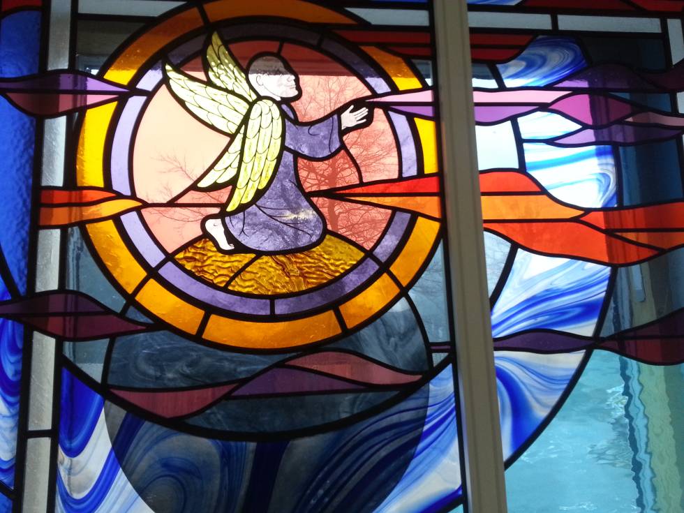 Stained glass window at Manormead