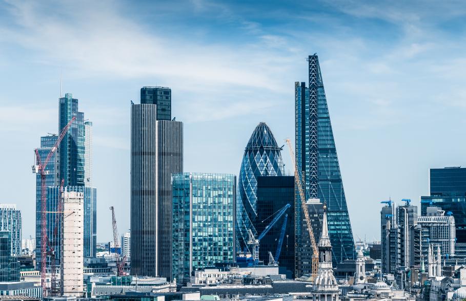 London city skyline of skyscrapers