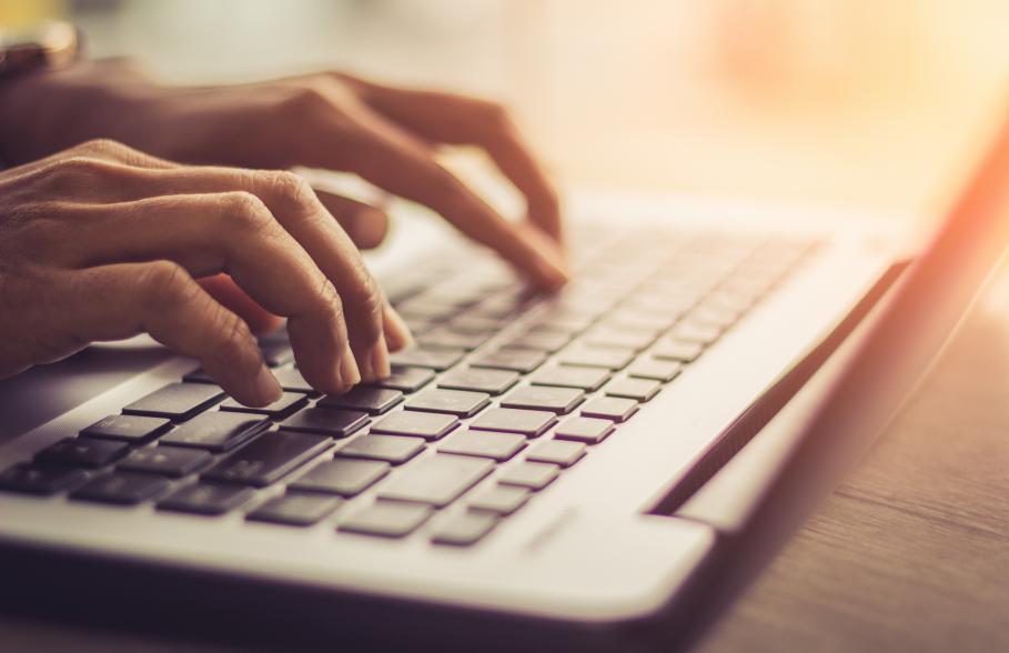 Laptop Keyboard Typing