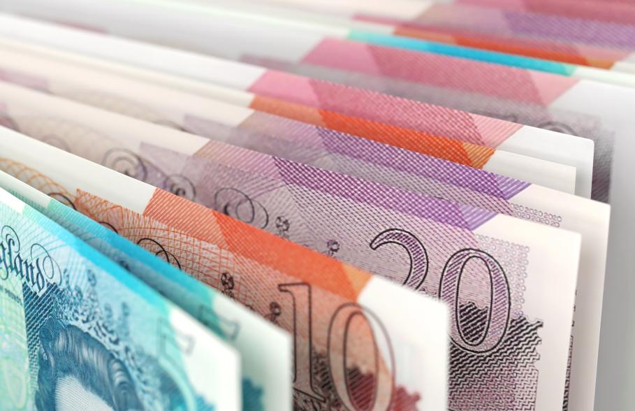 A selection of British bank notes