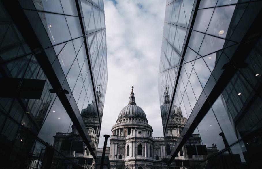 A contemporary office scene in London