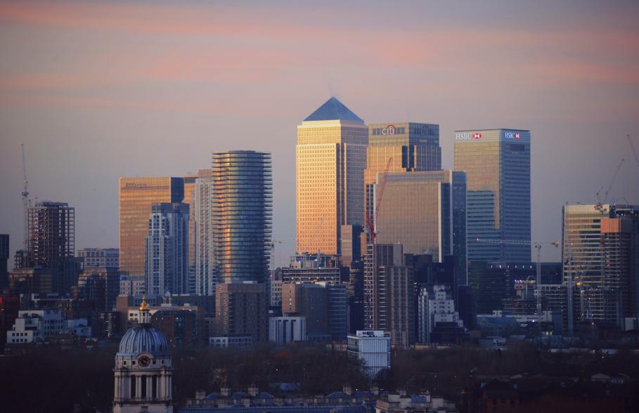 Skyline of Canary Wharf, London