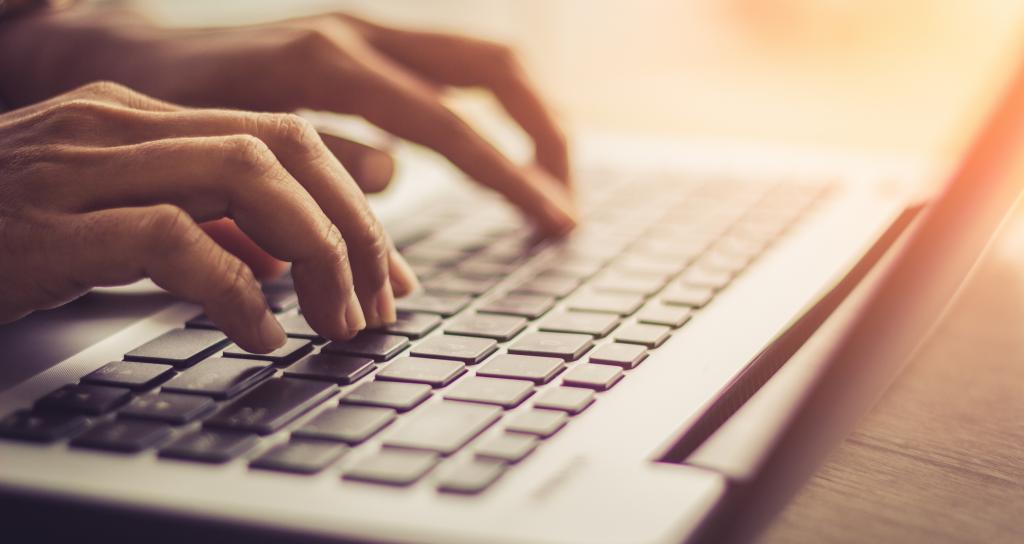 Laptop Keyboard Typing